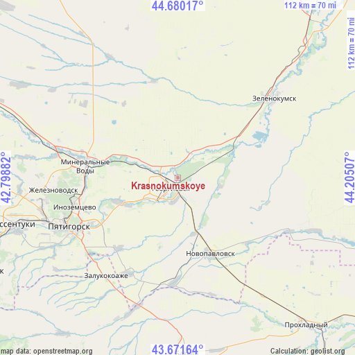 Krasnokumskoye on map