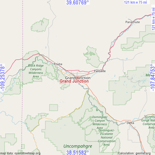 Grand Junction on map