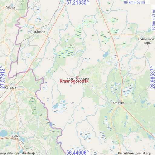 Krasnogorodsk on map