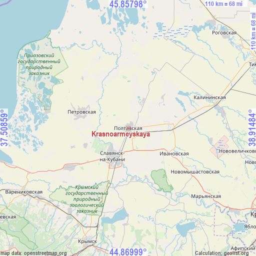 Krasnoarmeyskaya on map