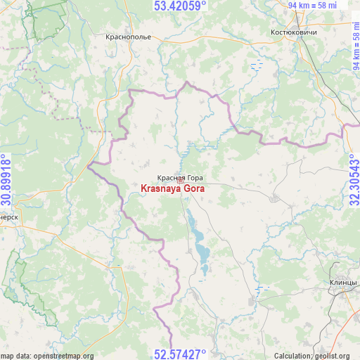 Krasnaya Gora on map
