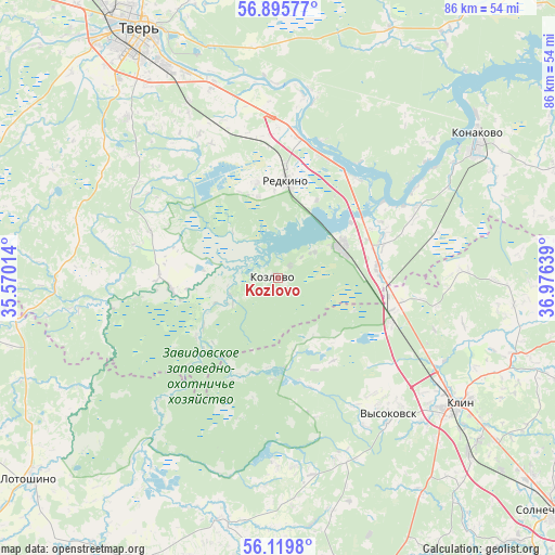 Kozlovo on map