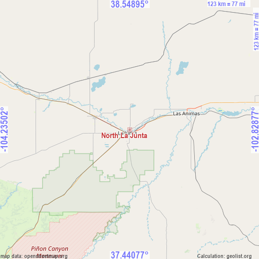 North La Junta on map