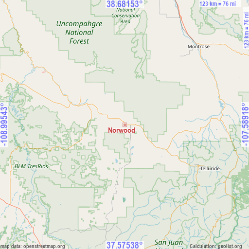 Norwood on map