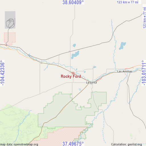 Rocky Ford on map