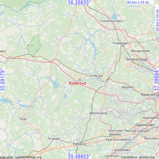 Kostrovo on map
