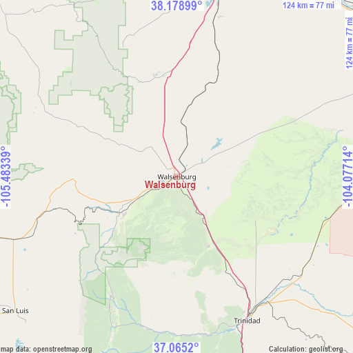 Walsenburg on map