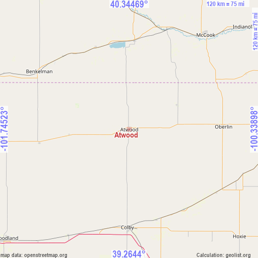 Atwood on map