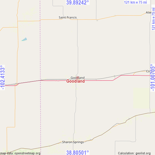 Goodland on map