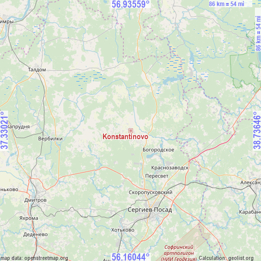 Konstantinovo on map
