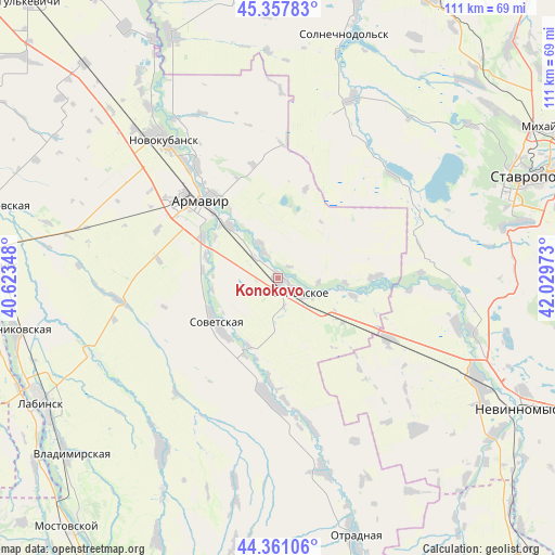 Konokovo on map