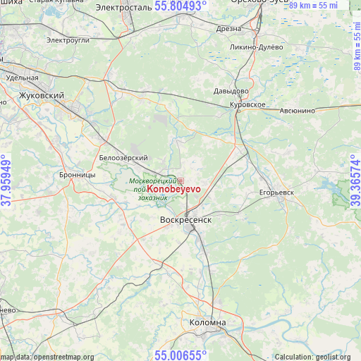 Konobeyevo on map