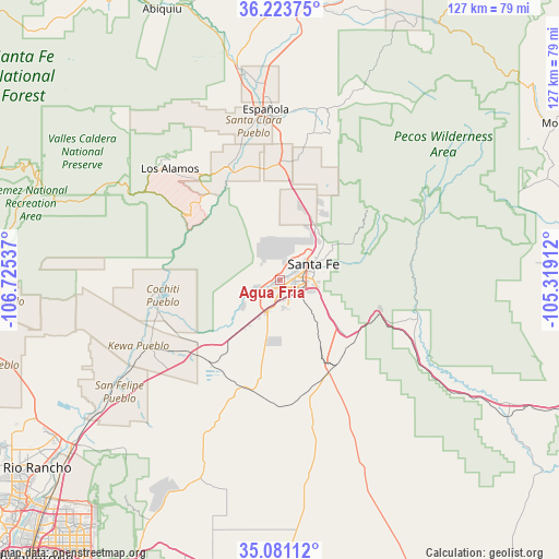 Agua Fria on map