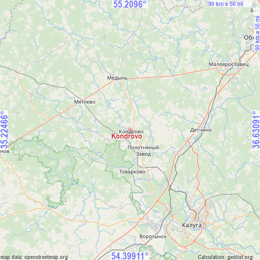Kondrovo on map