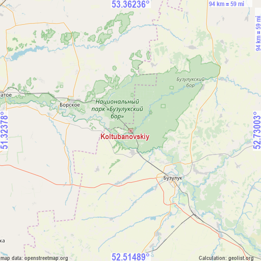 Koltubanovskiy on map