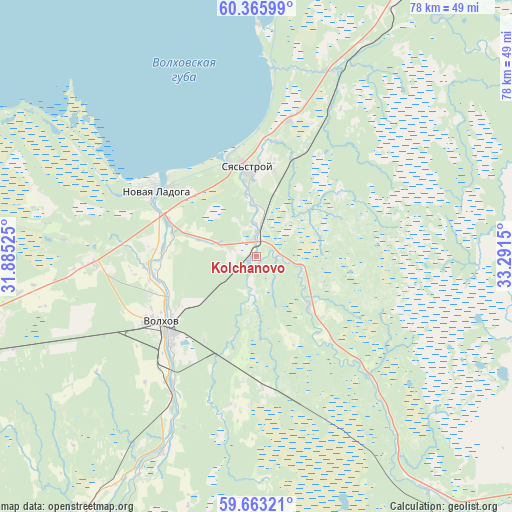 Kolchanovo on map