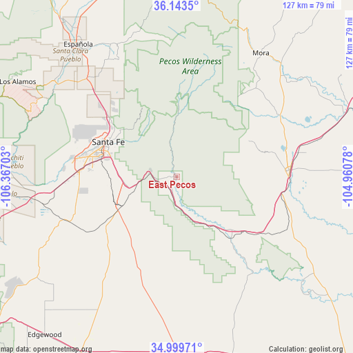 East Pecos on map