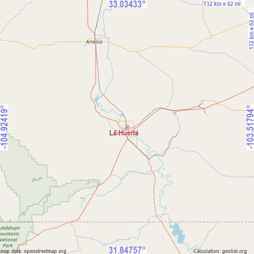 La Huerta on map