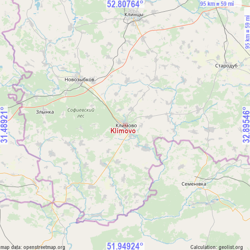 Klimovo on map