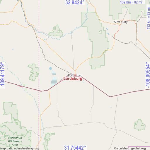 Lordsburg on map