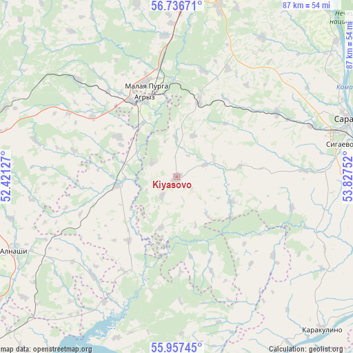 Kiyasovo on map