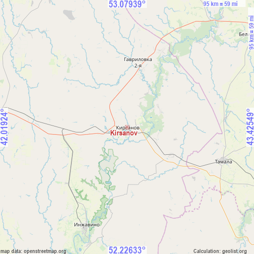 Kirsanov on map