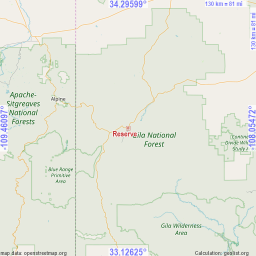 Reserve on map