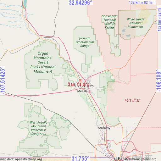 San Ysidro on map