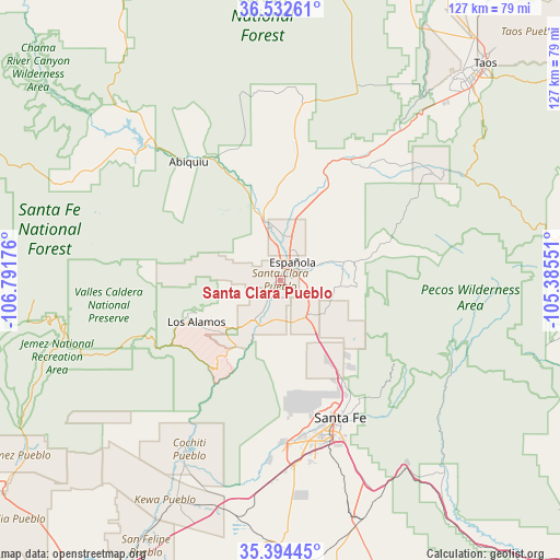 Santa Clara Pueblo on map