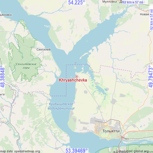 Khryashchevka on map