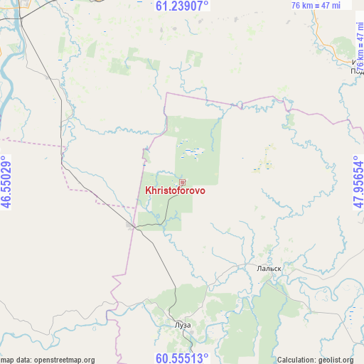 Khristoforovo on map
