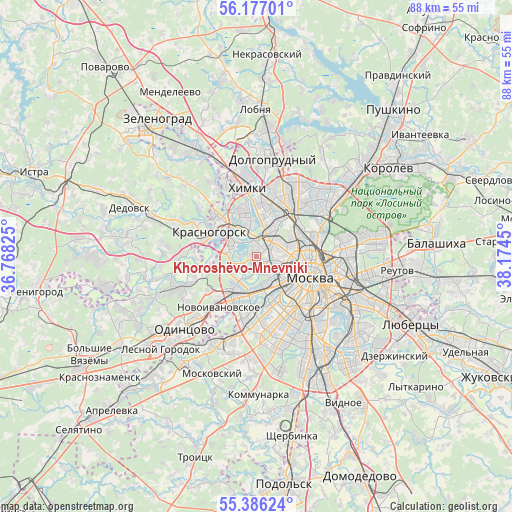 Khoroshëvo-Mnevniki on map