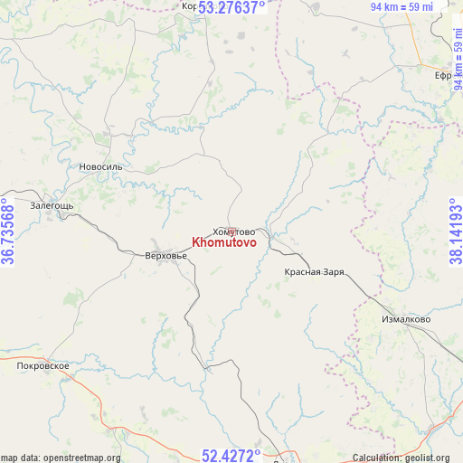 Khomutovo on map