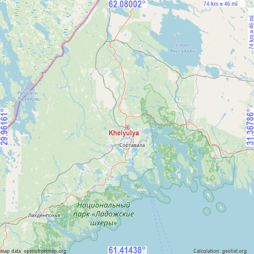 Khelyulya on map