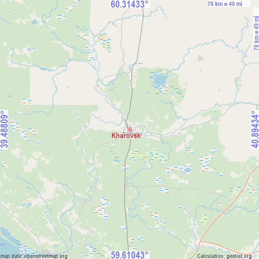Kharovsk on map