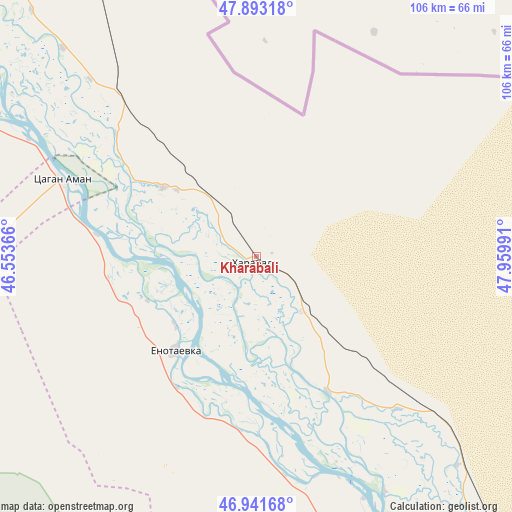 Kharabali on map