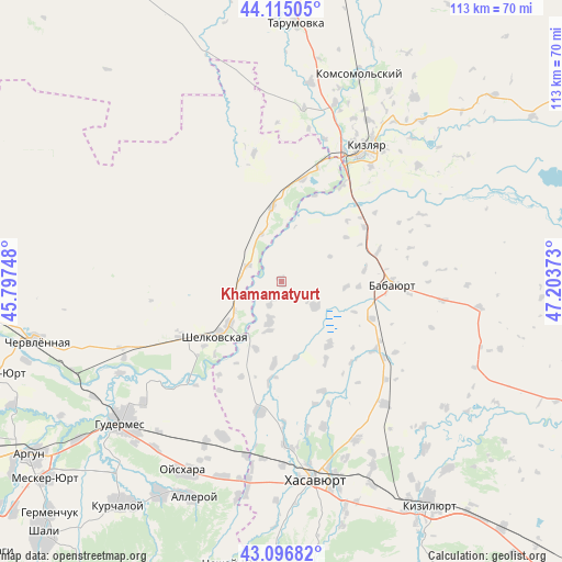 Khamamatyurt on map