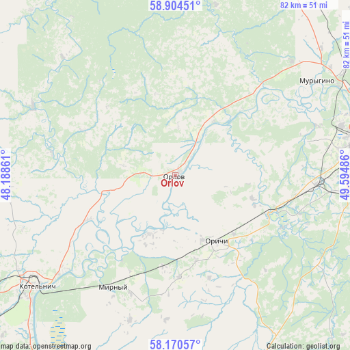 Orlov on map