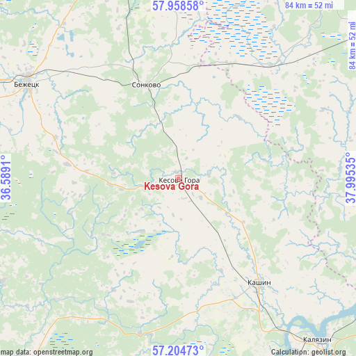 Kesova Gora on map