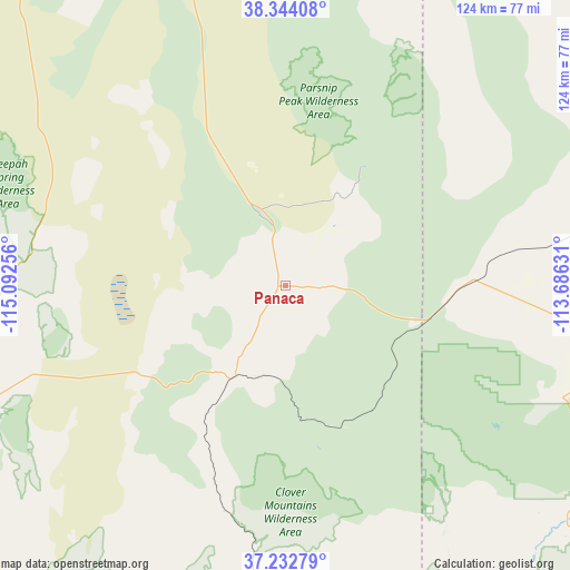 Panaca on map