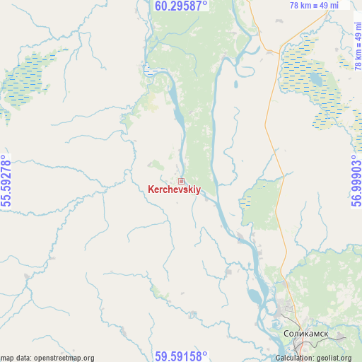 Kerchevskiy on map