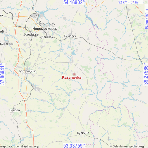 Kazanovka on map