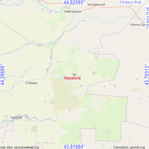 Kayasula on map