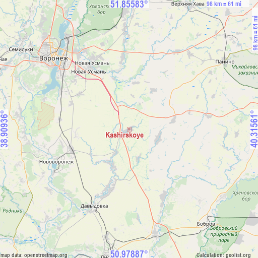 Kashirskoye on map