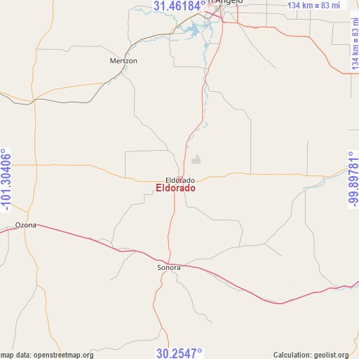 Eldorado on map