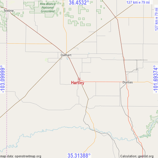 Hartley on map