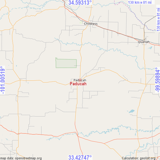 Paducah on map