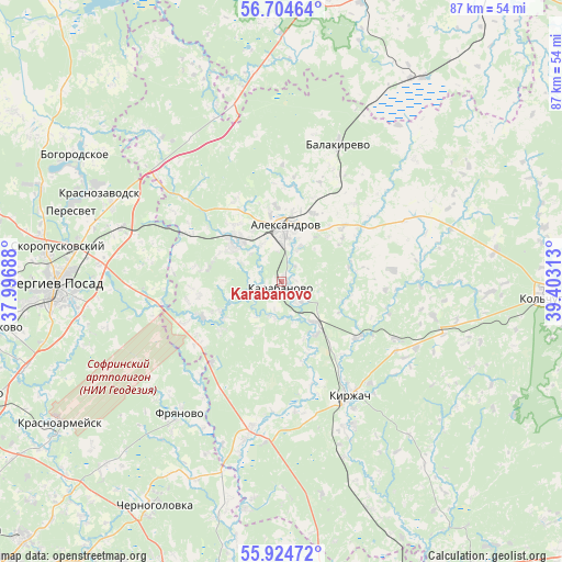 Karabanovo on map