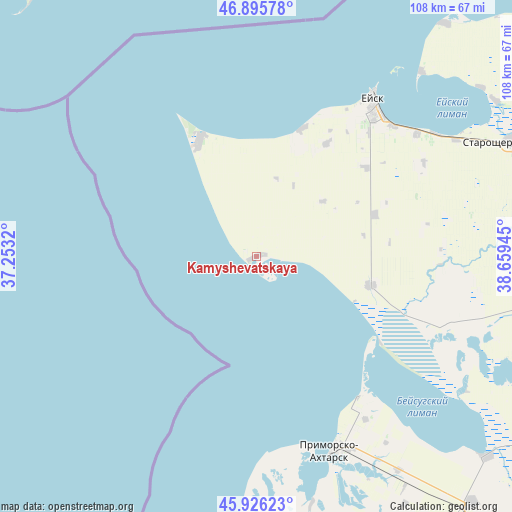 Kamyshevatskaya on map