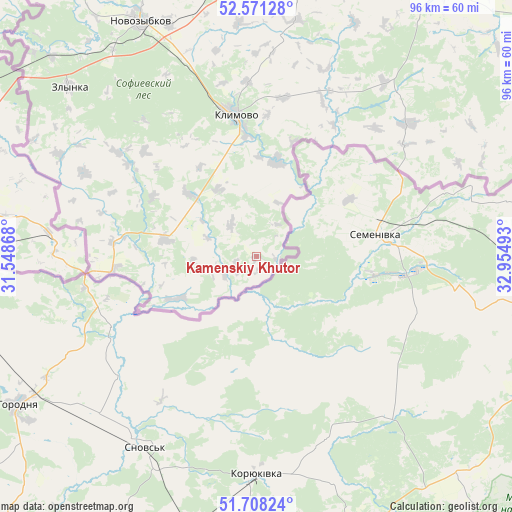 Kamenskiy Khutor on map